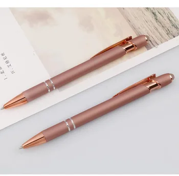50шт химикалки от розово злато притискателния действия, офис химикалки за подписване, ученически канцеларски материали, пишещи средства