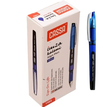 10 бр Химикалка за подпис Cassa 1453 (1,0 мм) в Различни цветове, висококачествени табела за офис и ученически пособия на турското марка