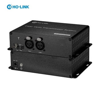 Хо-link настолен тип, 2-канален балансиран XLR аудио-оптичен преобразувател-удължител