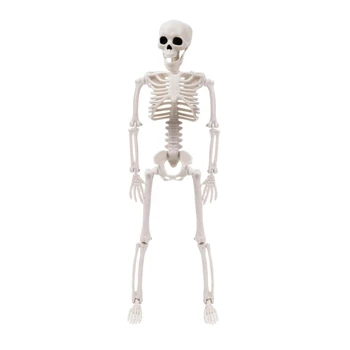 Голям висящ скелет за Хелоуин с подвижни панти за подпори за Хелоуин