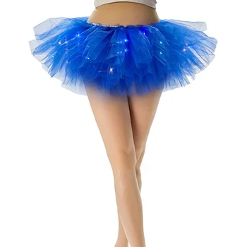 Дамски панталон-пакетче с led подсветка, балетна пола, класически еластична пола принцеса за партита, 4-слойная пола-пакет за възрастни MXMA